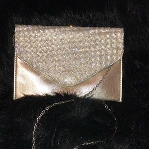 Gold & rhinestone purse